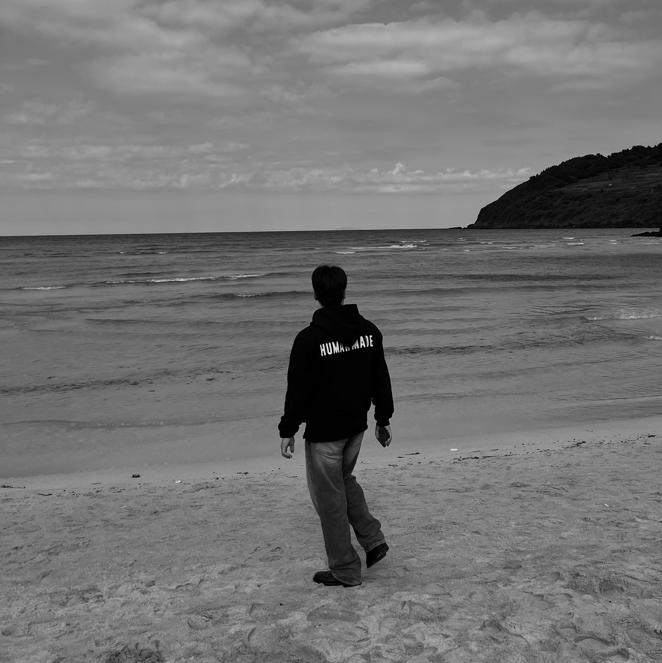 Human Made Classic Zip-Up Sweat Hoodie Black 착용 스타일 - 1