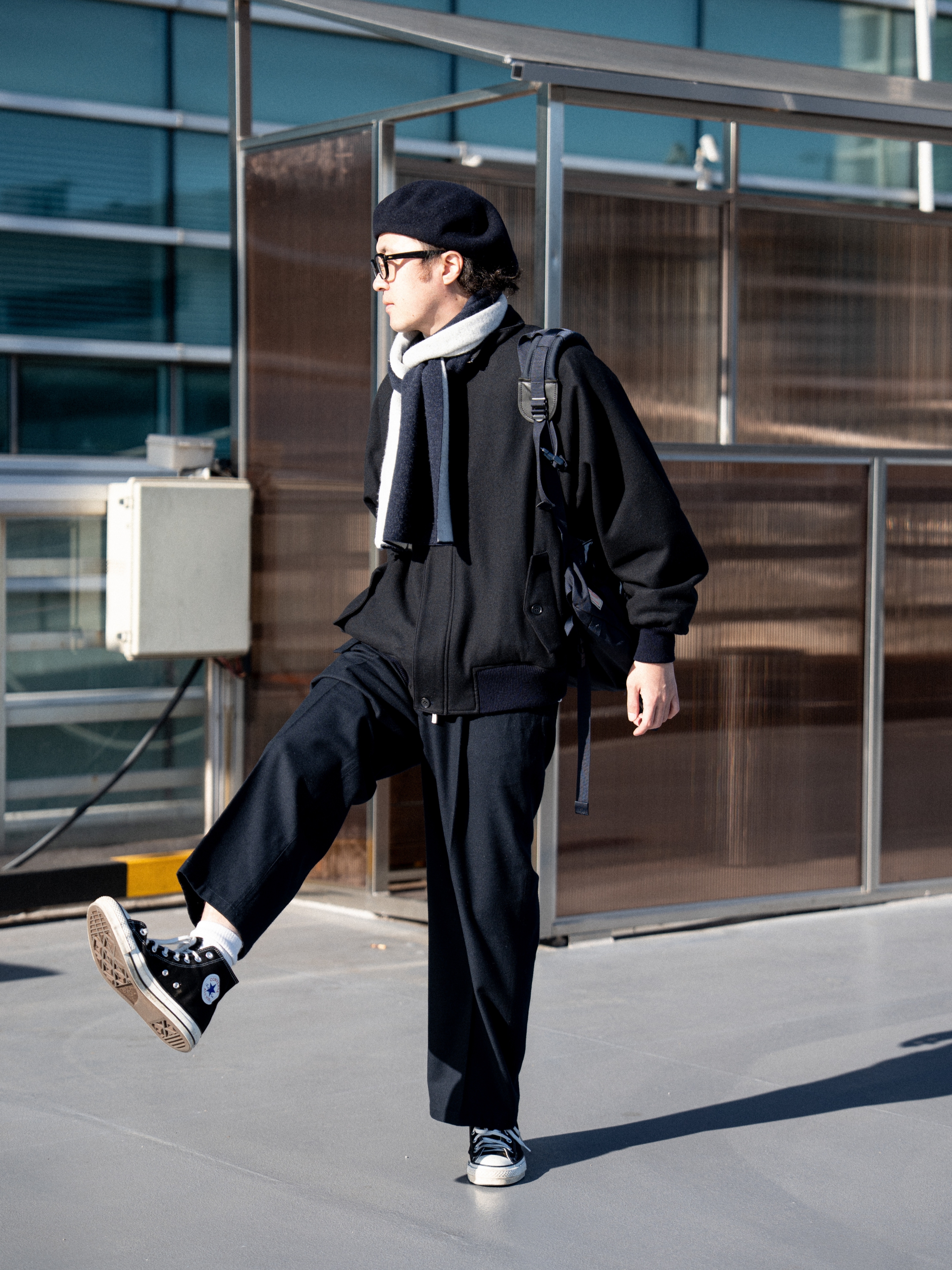 Converse Chuck Taylor All Star J High Black 착용 스타일
