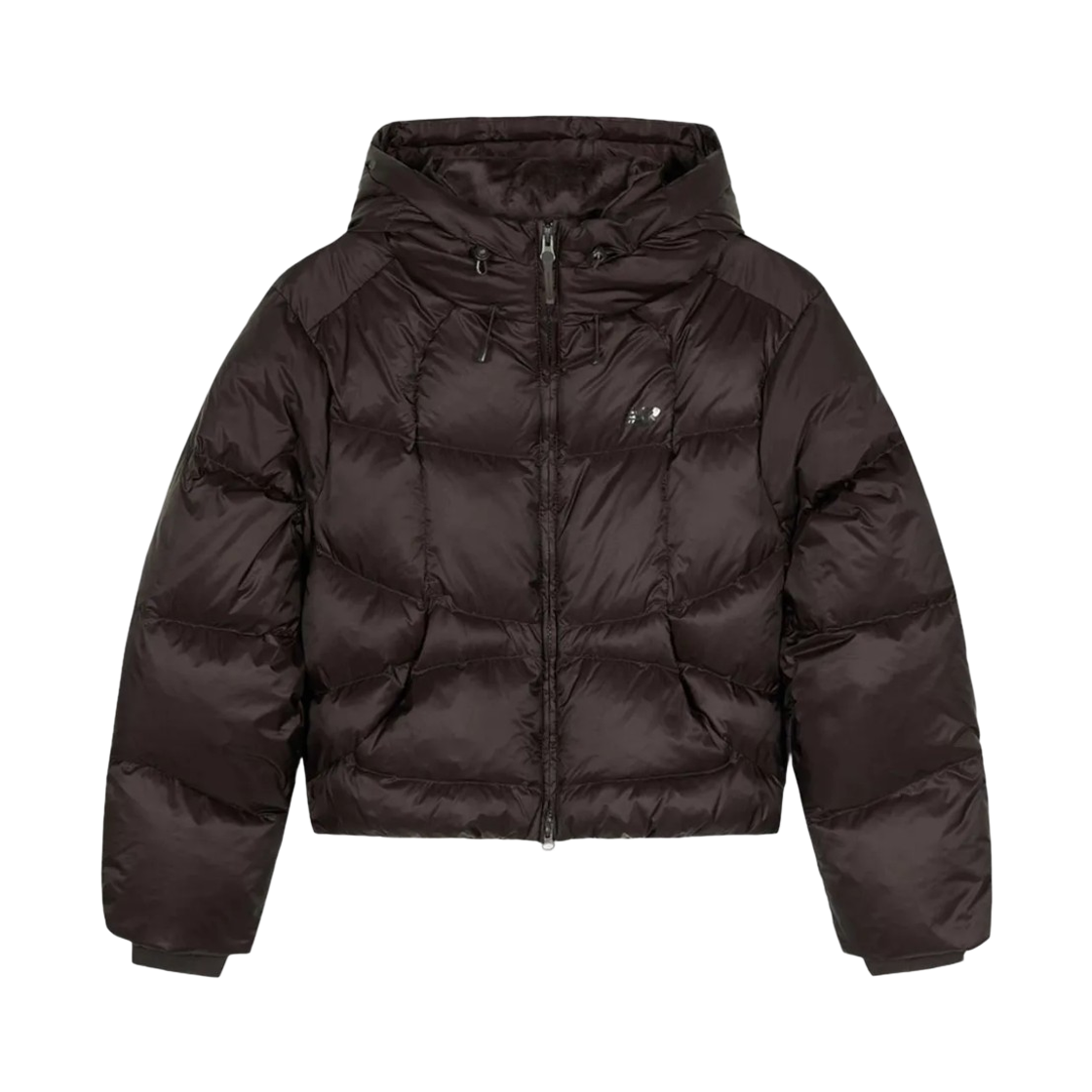 (W) 뉴발란스 플라잉 후드 숏 다운 자켓 브라운((W) New Balance Flying Hooded Short Down Jacket Brown)
