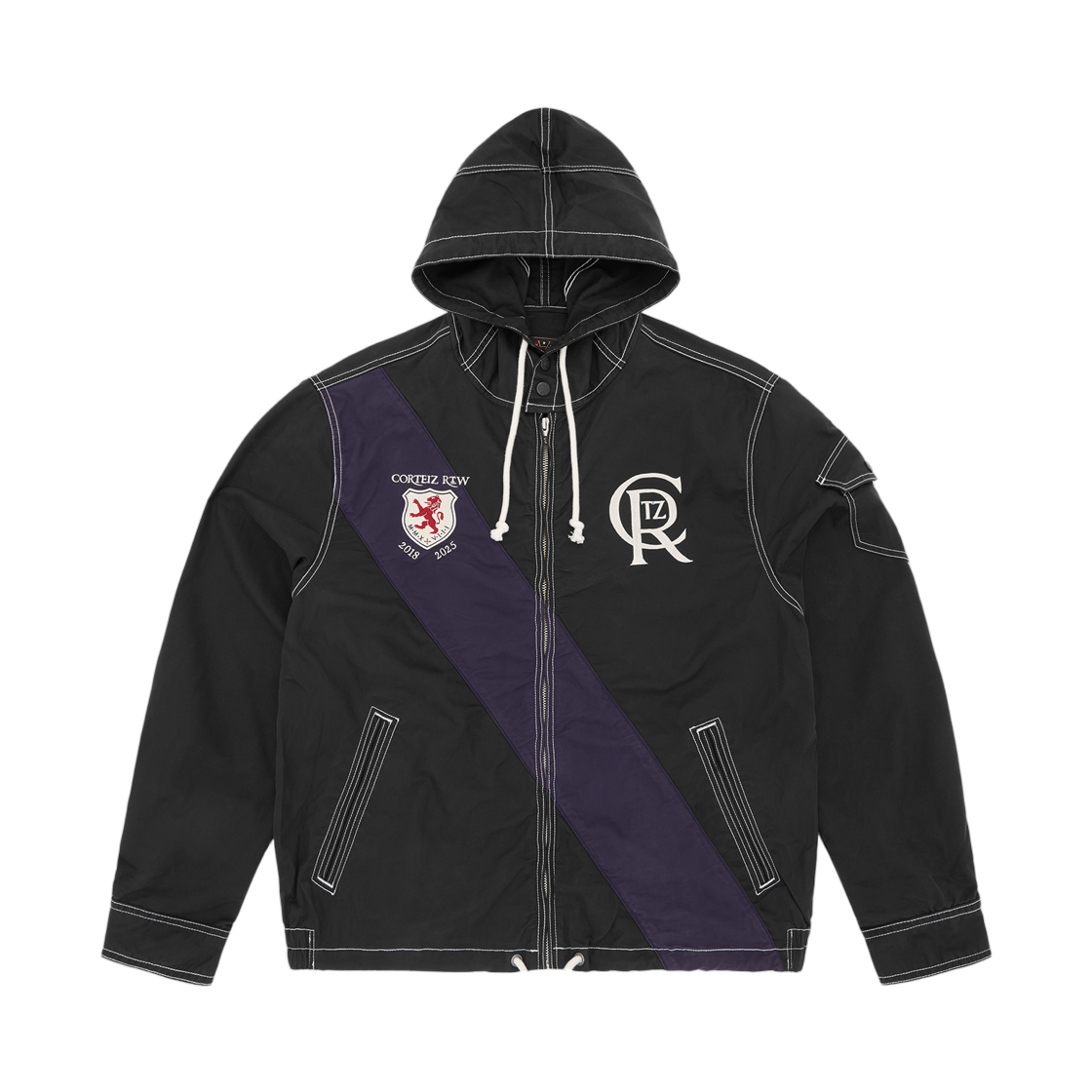 - Corteiz Shield Crest Twill Jacket Black