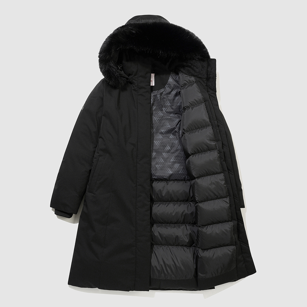 르꼬끄 스포르티브 여성 레귤러핏 롱 구스 다운 자켓 - 블랙 QQ422ODJN2(le coq sportif Women's Slim-Fit Belted Long Goose Down Jacket Black) - 5