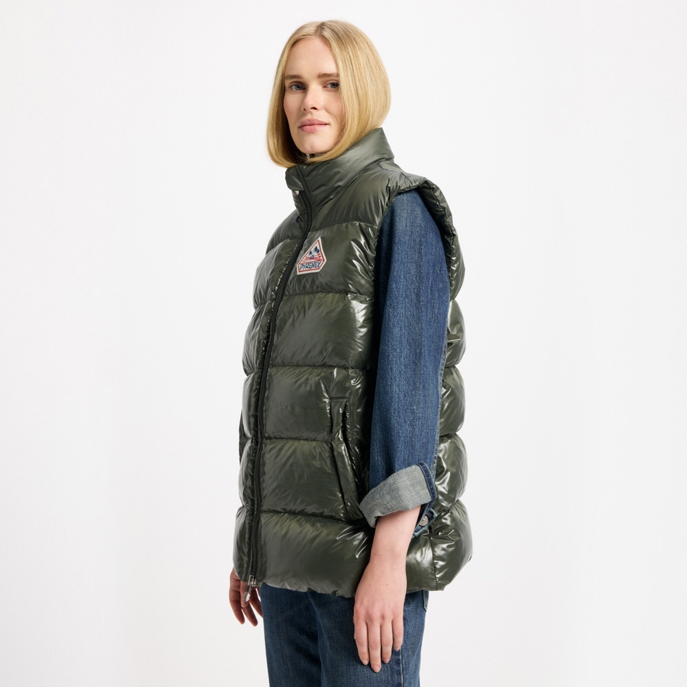 피레넥스 존 유니섹스 슬리브리스 다운 자켓 - 딥 카키(Pyrenex JOHN Unisex Sleeveless Down Jacket - Deep Khaki) - 5