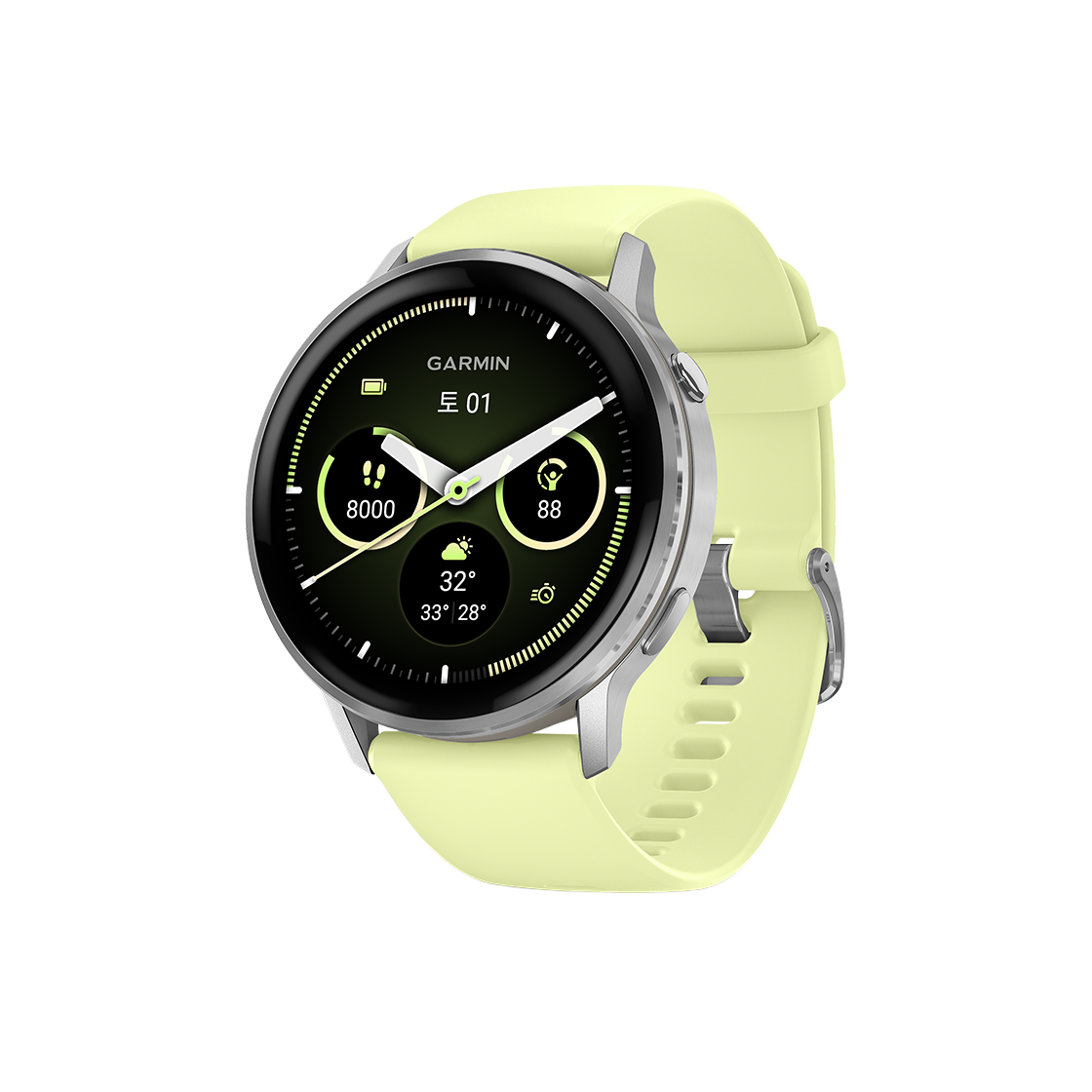 0100301442 Garmin Venu 4 GPS 45mm Gray Silver+Citron