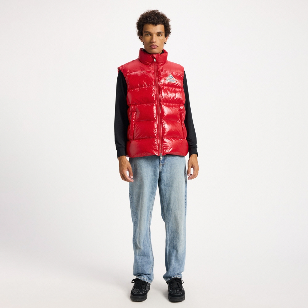 피레넥스 존 유니섹스 슬리브리스 다운 자켓 - 루지(Pyrenex JOHN Unisex Sleeveless Down Jacket - Rouge) - 2