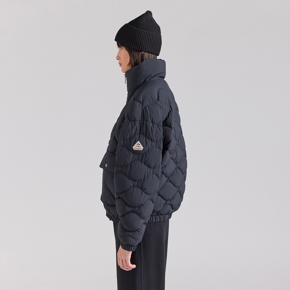 피레넥스 (24FW) 에놀라 숏 봄버 다운 자 - 블랙(Pyrenex (24FW) ENOLA Short Bomber Down Jacket - Black) - 4