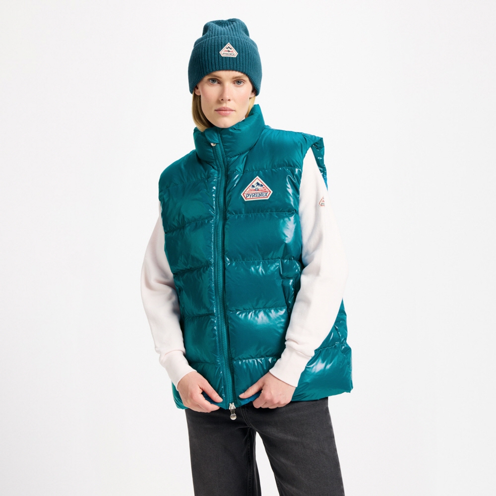 피레넥스 존 유니섹스 슬리브리스 다운 자켓 - 딥 라곤(Pyrenex JOHN Unisex Sleeveless Down Jacket - Deep Lagoon) - 5