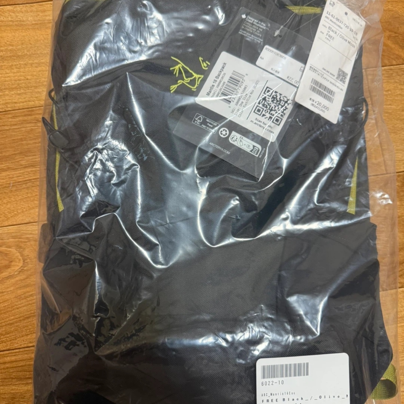 Arc'teryx Mantis 16 Backpack Black 착용 스타일