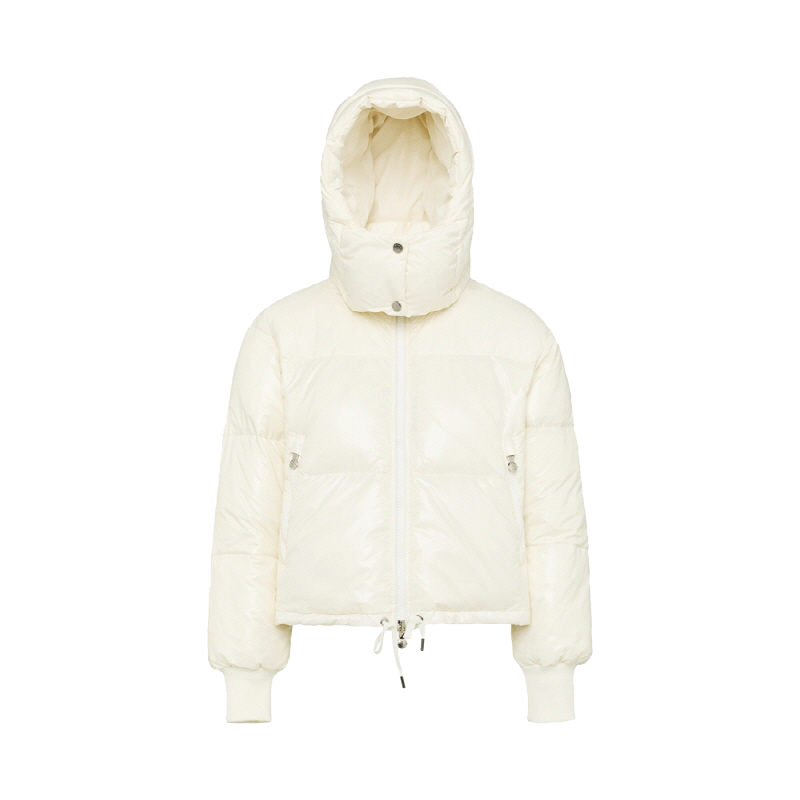 피레넥스 알틱 샤이니 후디드 다운 자켓 - 에큠(Pyrenex ALTIC Shiny Hooded Down Jacket - Ecume)