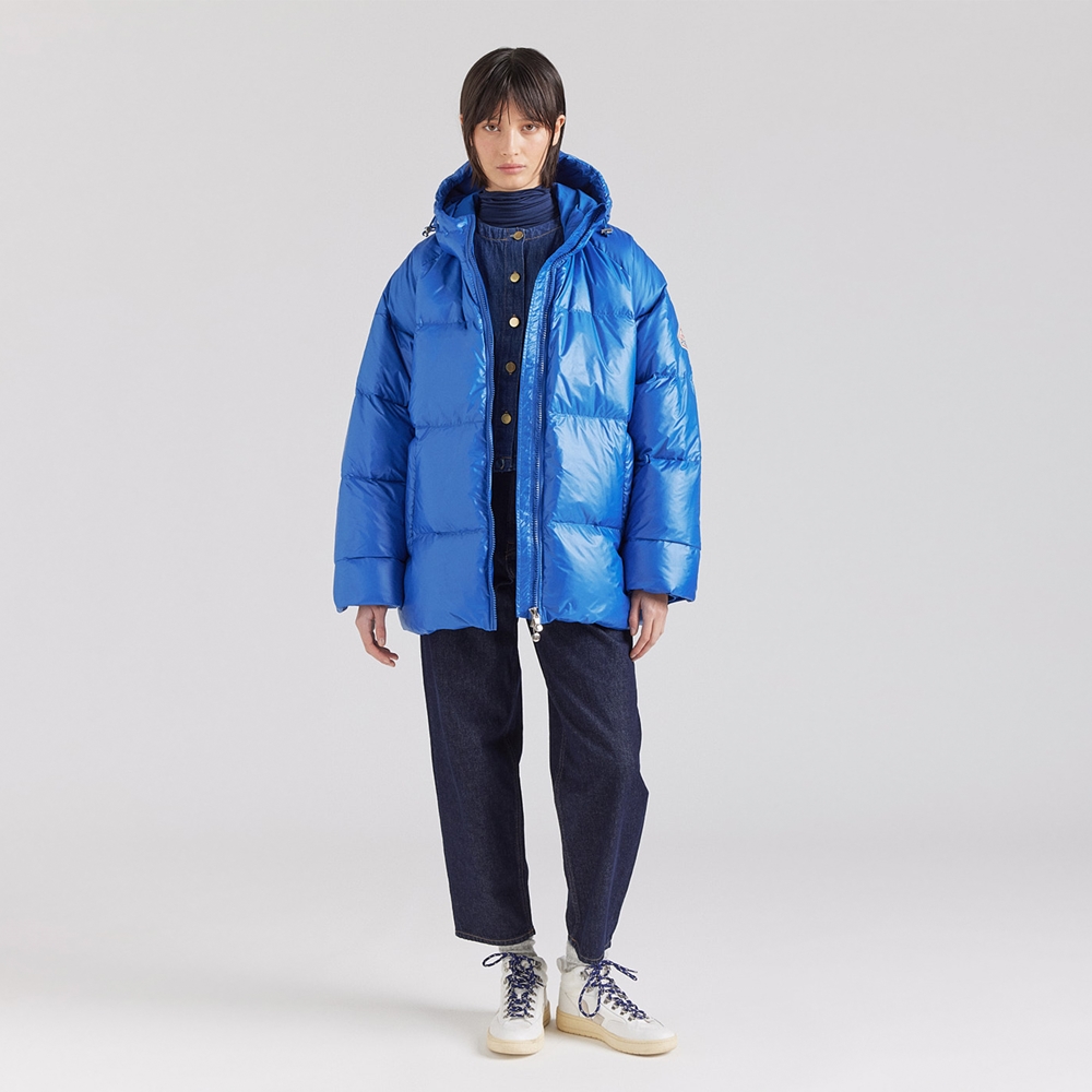 피레넥스 (24FW) 스텐 후디드 유니섹스 다운 자켓 - 아드리아틱(Pyrenex (24FW) STEN Hooded Unisex Down Jacket - Adriatic) - 3