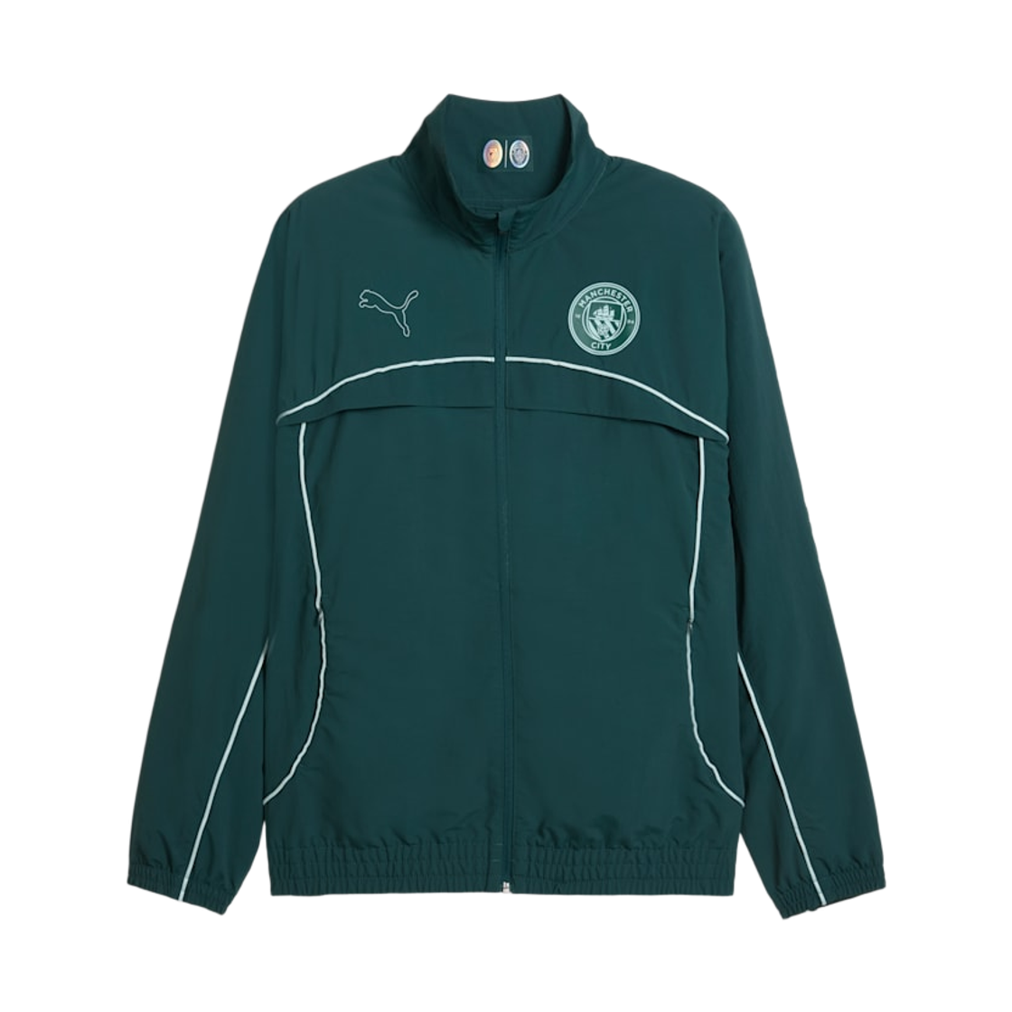 782701-04 Puma Manchester City FTBL Statement Cellerator Jacket Green Terrain (Non Marking Ver.)