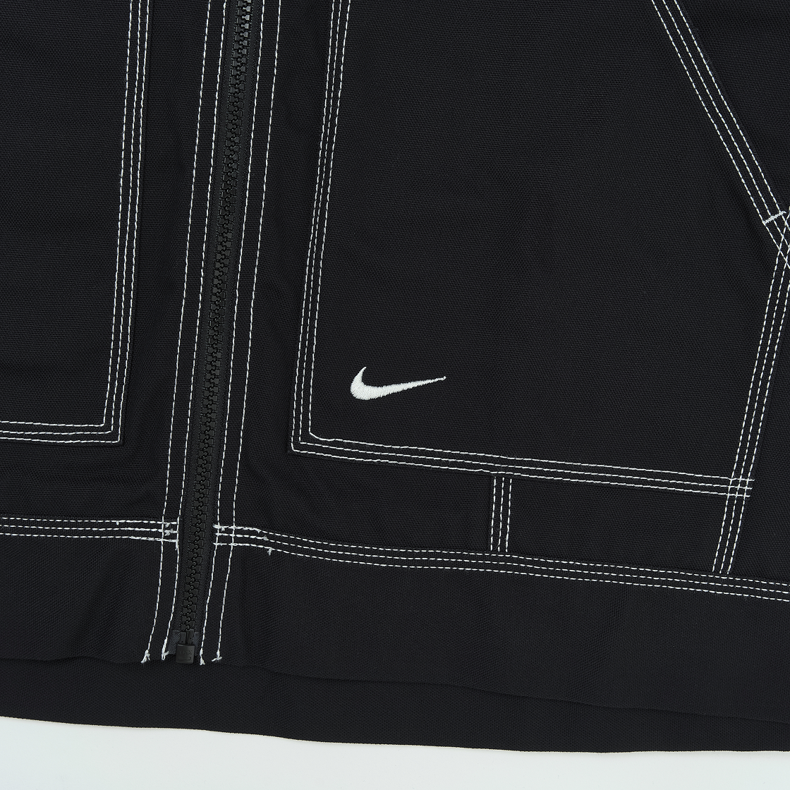 (W) 나이키 NSW 오버사이즈 그래픽 카고 자켓 블랙 서밋 화이트 - 아시아((W) Nike NSW Oversized Graphic Cargo Jacket Black Summit White - Asia) - 3