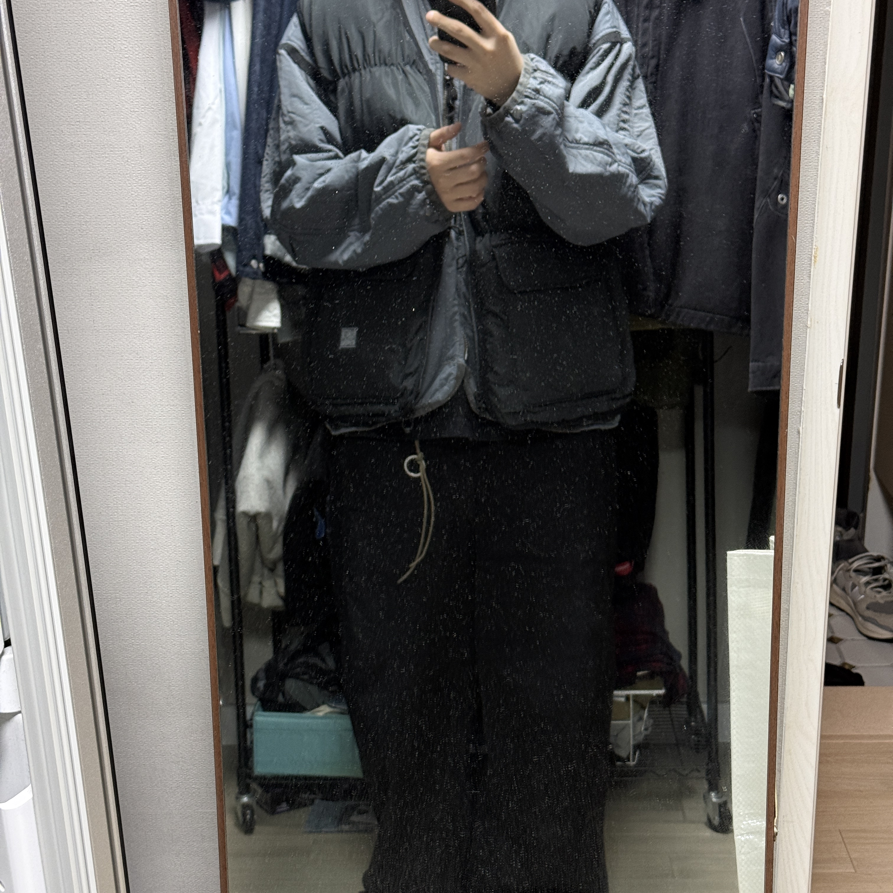Supreme x Marithe Francois Girbaud Down Puffer Vest Black - 25SS 착용 스타일 - 1