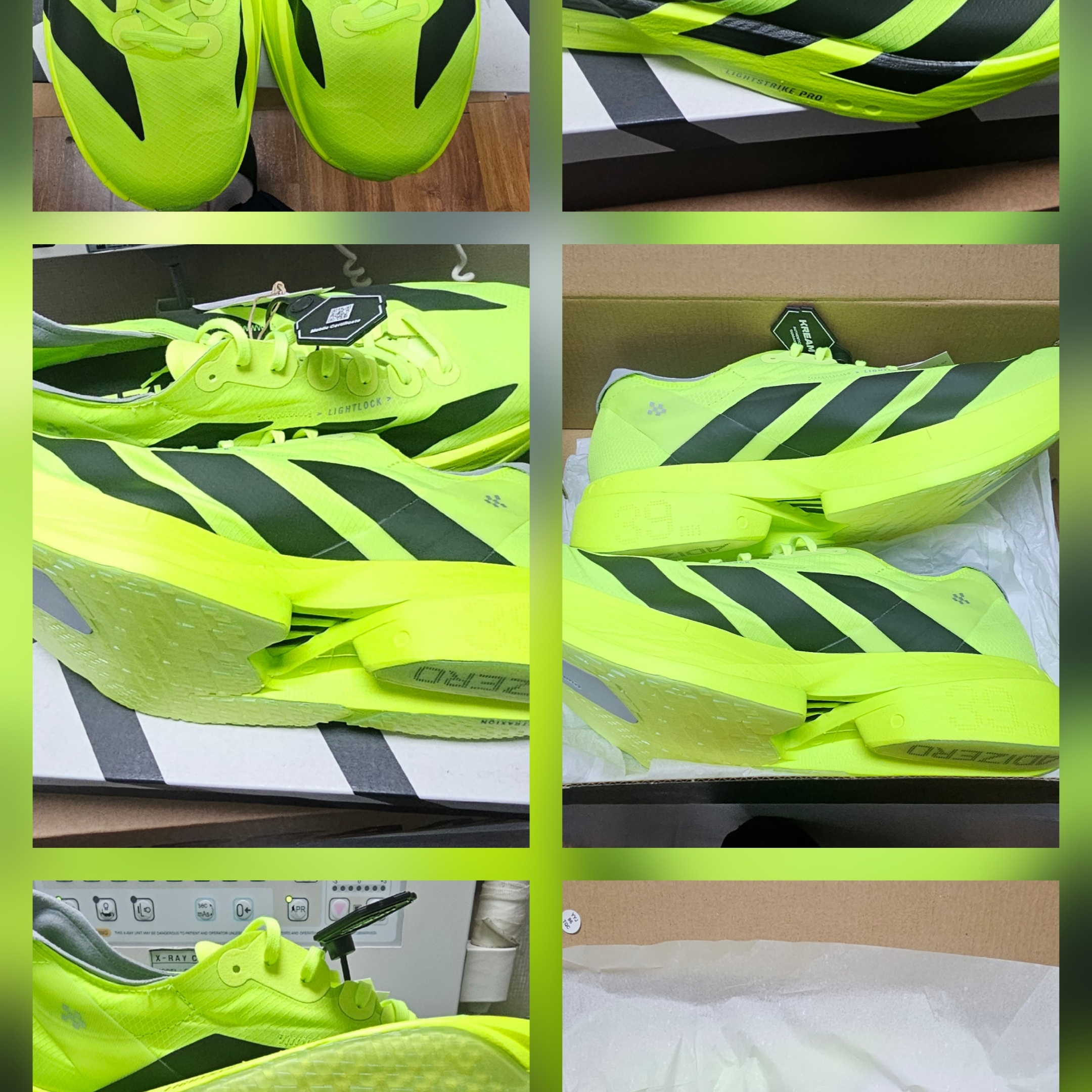Adidas Adizero Adios Pro 4 Lucid Lemon Core Black 착용 스타일