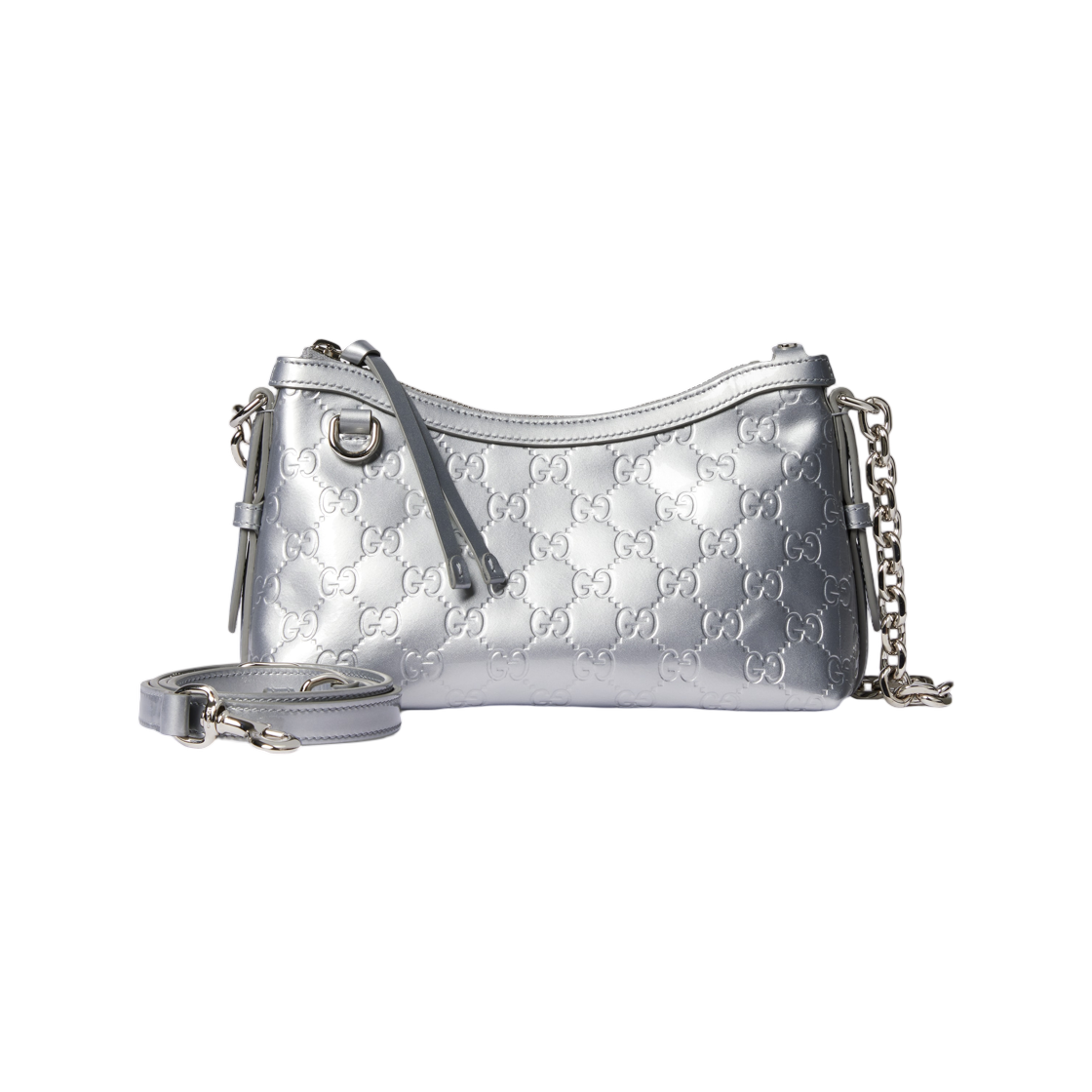 구찌 GG 엠블럼 스몰 숄더백 실버(Gucci GG Emblem Small Shoulder Bag Silver) - 3