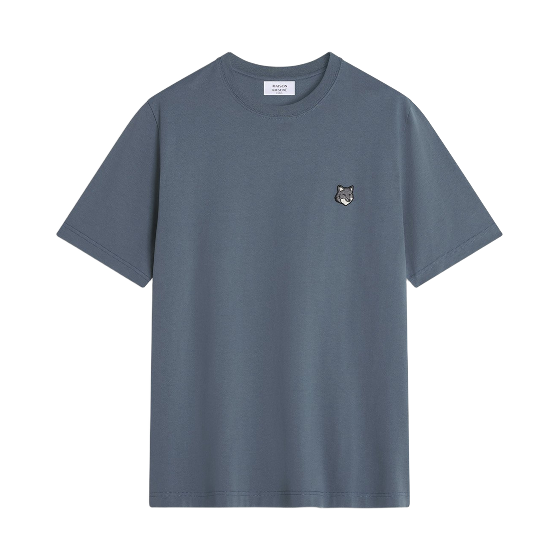 PM00108KJ7025-0380 Maison Kitsune Fox Head Comfort T-Shirt Seine Blue