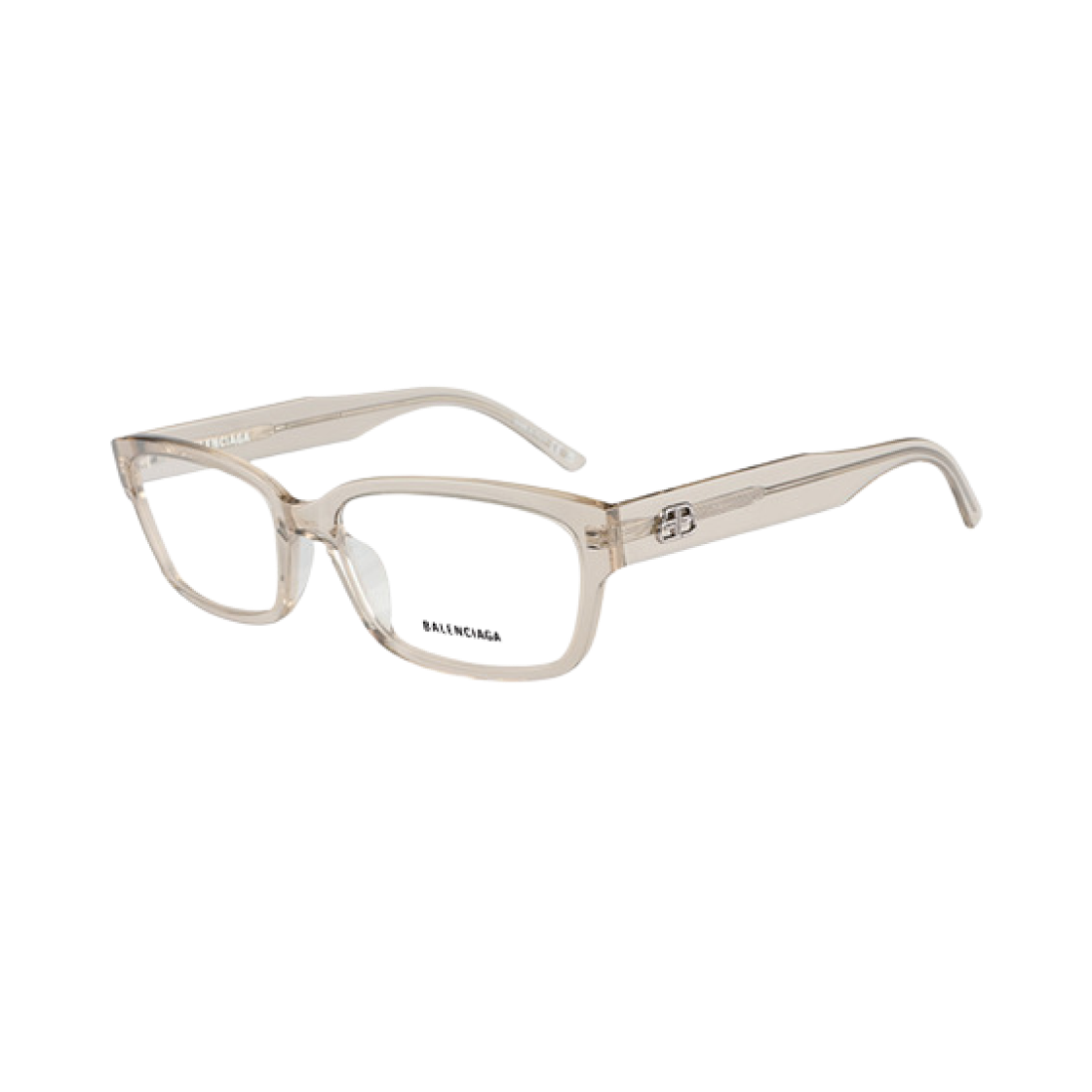 BB0065O006 Balenciaga Rectangular Square Eyeglasses Beige