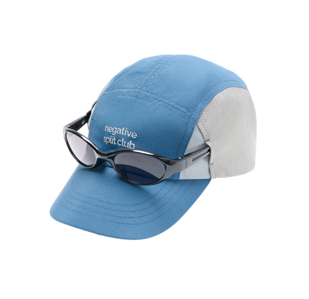SA25BL-CP-004 negative split club Airvent Sunglass Holder NSC Cap Blue