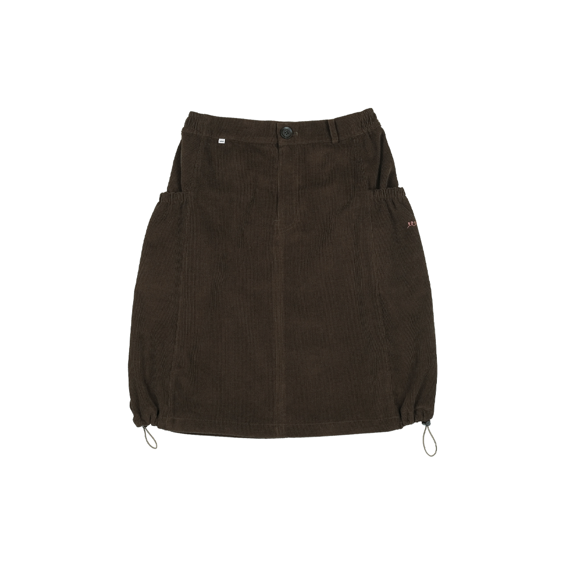 A-117 mmogarden W Pumpkin Corduroy Midi Skirt Brown