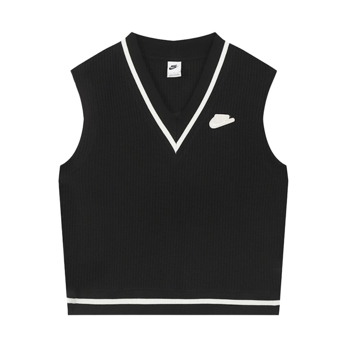IM7483-010 (W) Nike NSW Waffle Knit Vest Black Sail - Asia