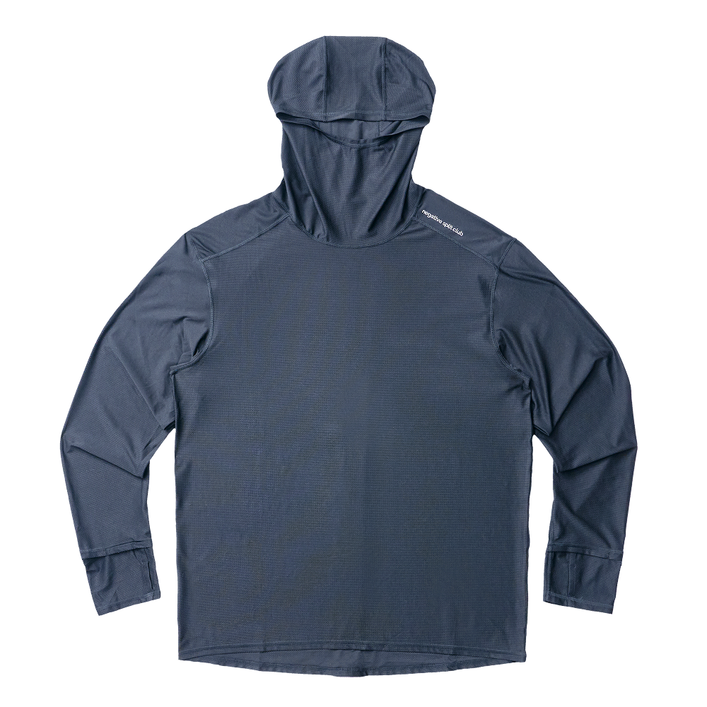 네거티브 스플릿 클럽 윈드레이어 핑거 워치홀 메쉬 후드슬리브 차콜(negative split club Windlayer Finger Watch-Hole Mesh Hood Sleeve Charcoal)