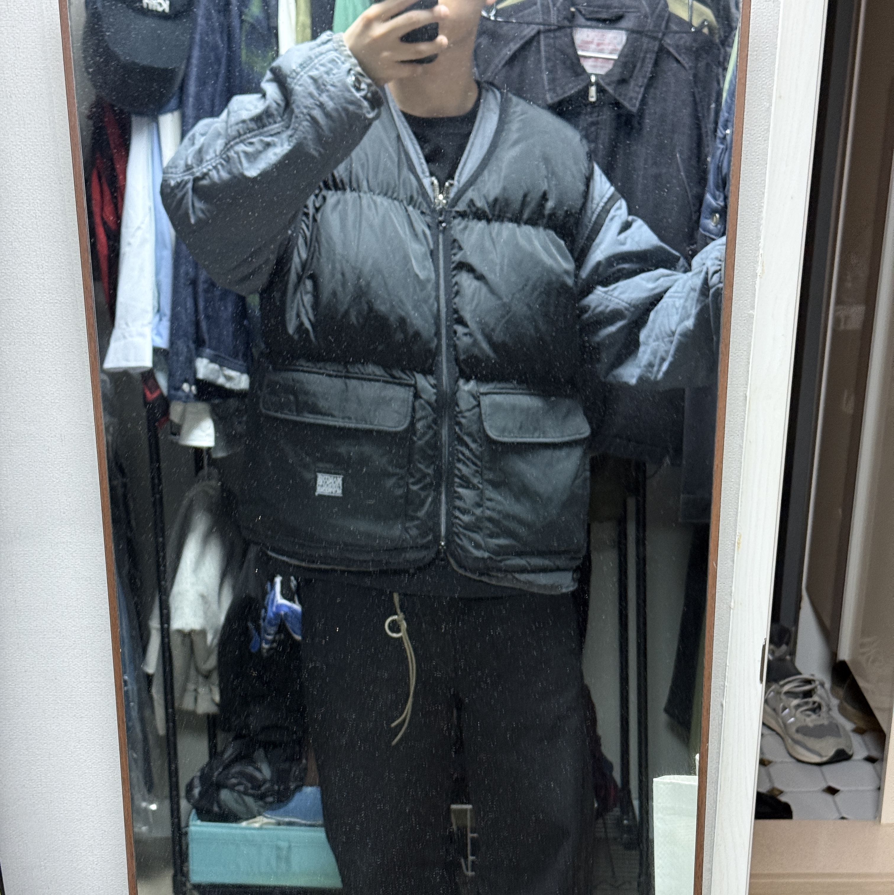 Supreme x Marithe Francois Girbaud Down Puffer Vest Black - 25SS 착용 스타일 - 2
