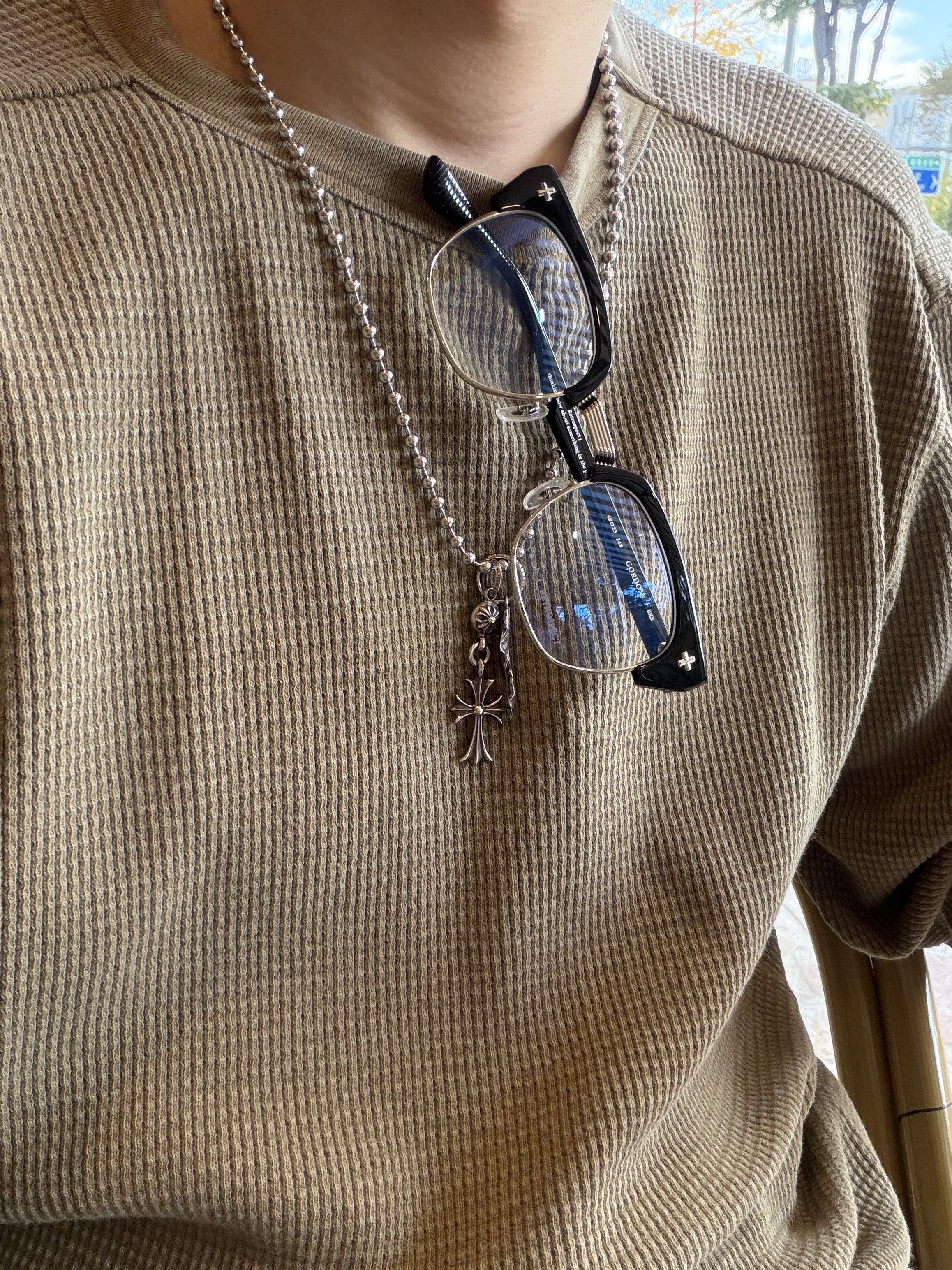 lash Gordon Black and Silver, [더블적립]Farfromwhat Far Backline Contrast Bomber 착용 스타일 - 8