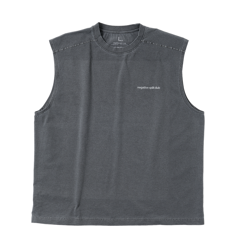 네거티브 스플릿 클럽 소로나 피그먼트 베이직 싱글렛 차콜(negative split club Sorona Pigment Basic Singlet Charcoal)