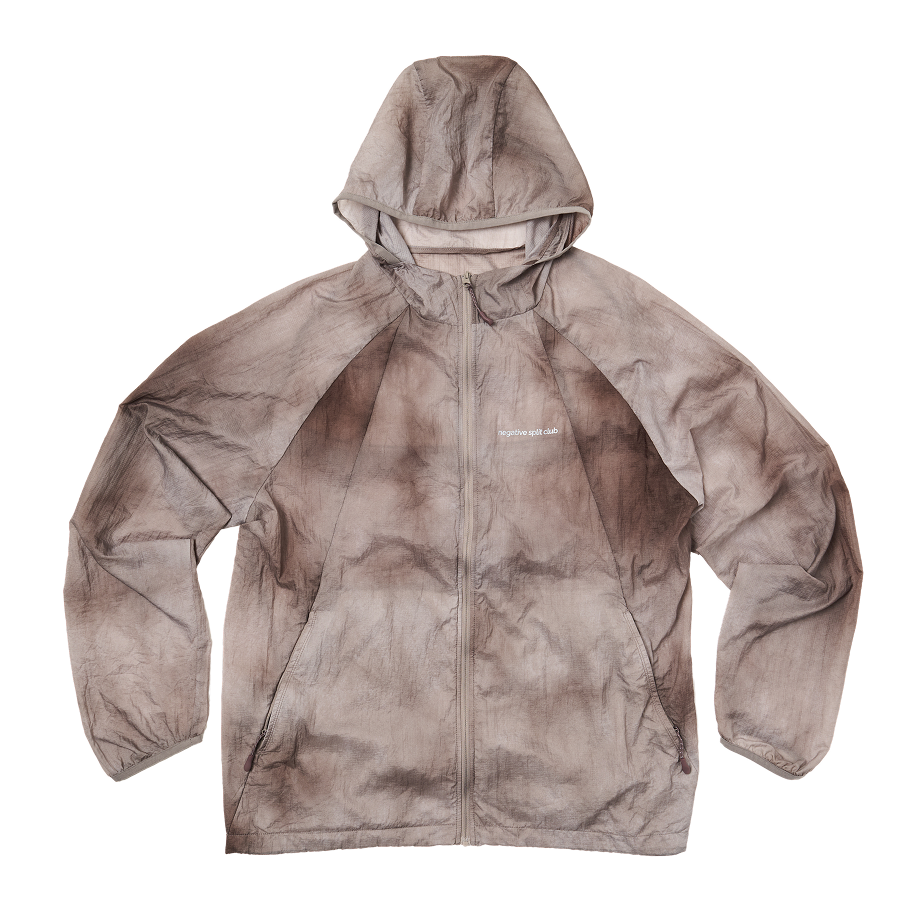 네거티브 스플릿 클럽 제로쉘 타이다잉 경량 바람막이 브라운(negative split club Zeroshell Tie-Dye Lightweight Windbreaker Brown)
