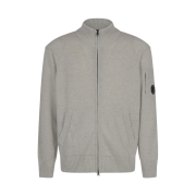C.P. Company Lambswool GRS Zipped Cardigan Off White Melange - 24FW