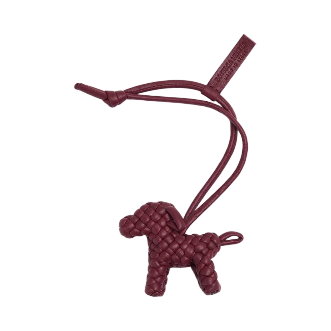 807068V64A06337 Bottega Veneta Dog Charm Bordeaux