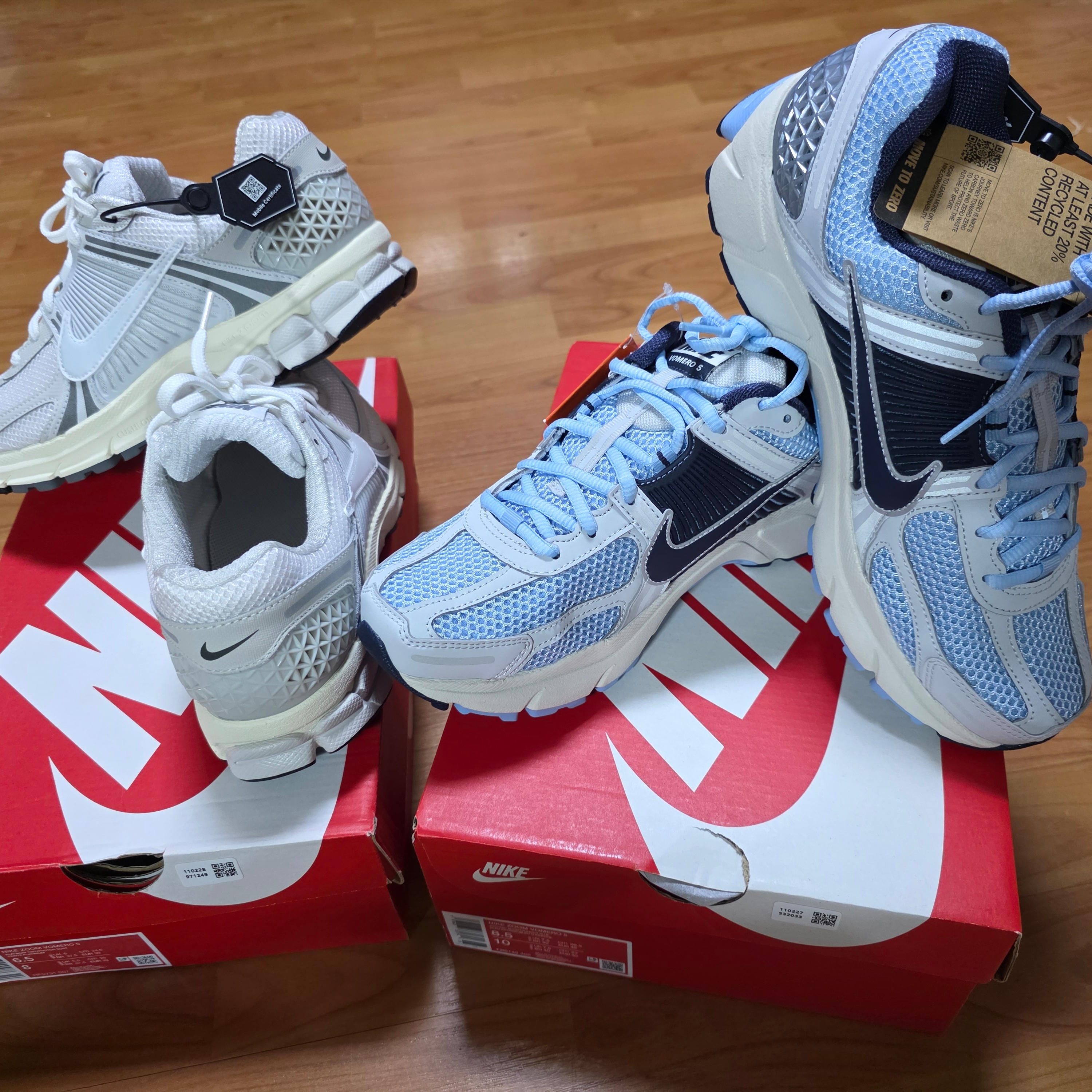 Nike Zoom Vomero 5 Platinum Tint Photon Dust 착용 스타일