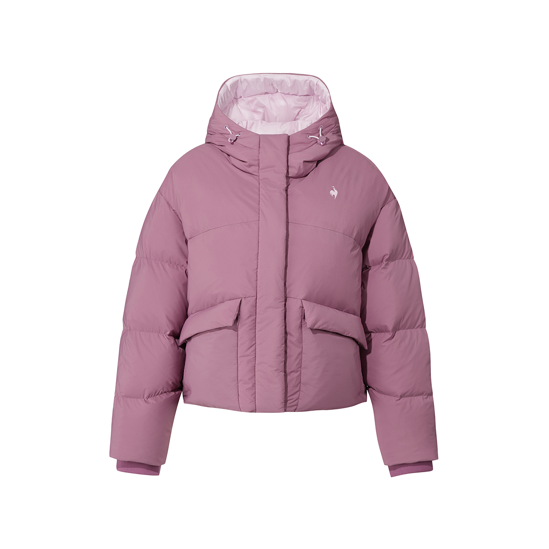 르꼬끄 스포르티브 여성 네쥬 루즈핏 후드 다운 자켓 - 퍼플 QQ422ODJO3