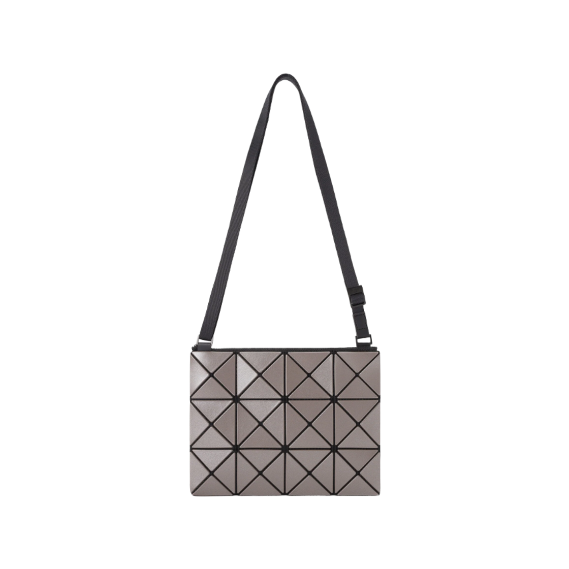 BB53-AG626-90 Bao Bao Issey Miyake Lucent Metallic Shoulder Bag Brown Silver