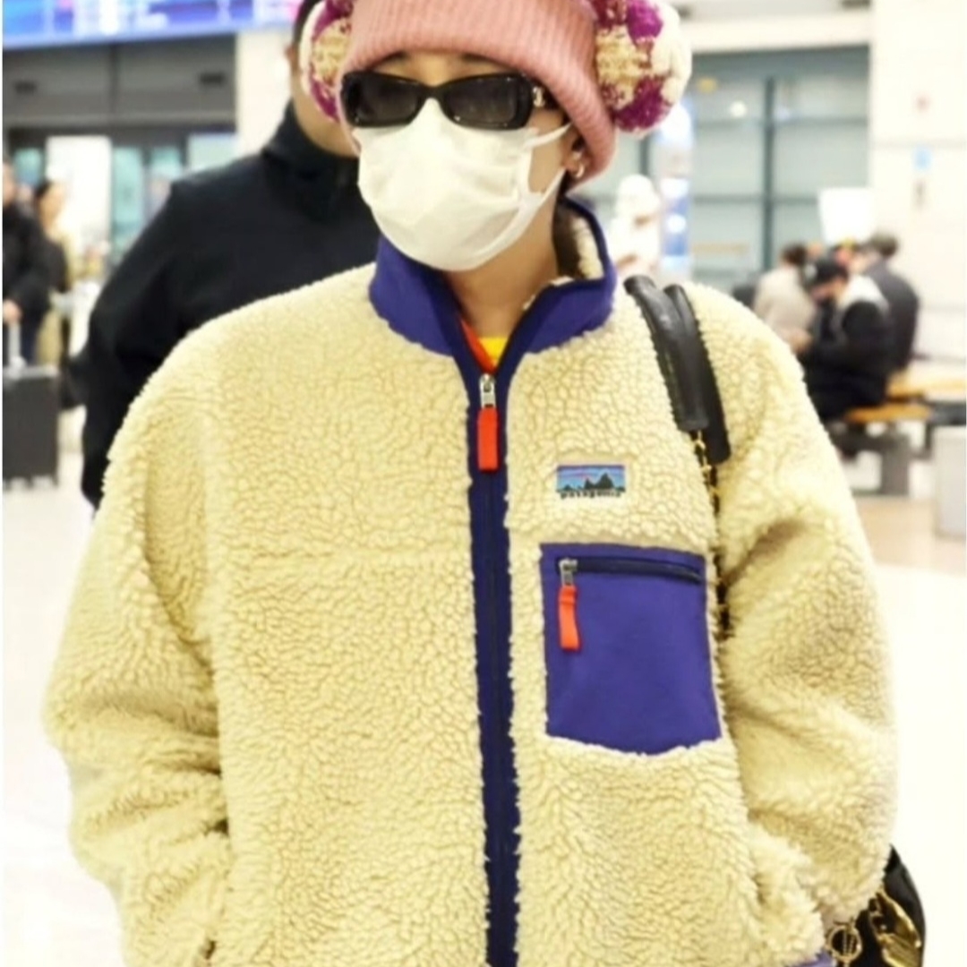 Patagonia Classic Retro-X Fleece Jacket Dark Natural 착용 스타일 - 1