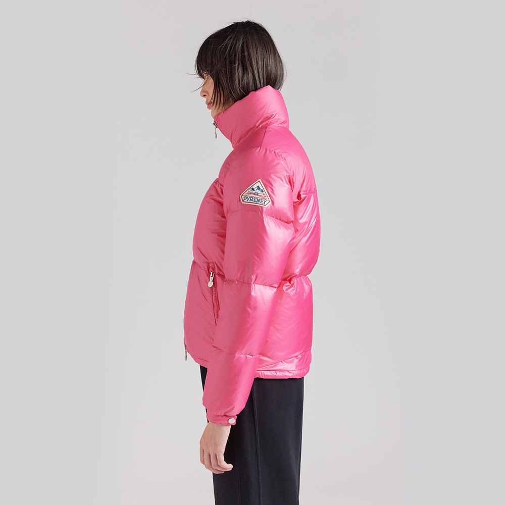 피레넥스 (24FW) 골딘 숏 앤 샤이니 다운 자켓 - 라즈베리 소르베(Pyrenex (24FW) GOLDIN Short and Shiny Down Jacket - Raspberry Sorbet) - 4
