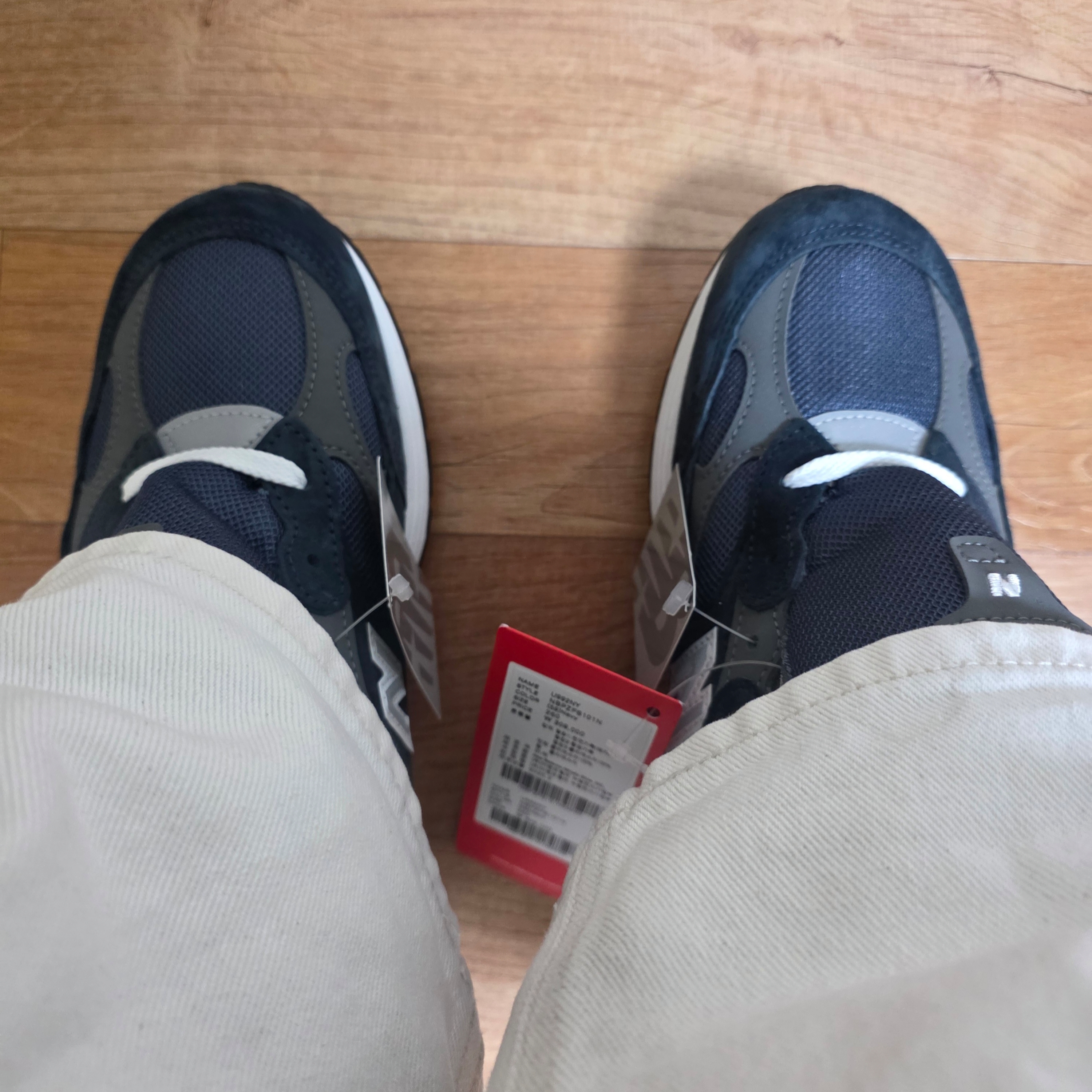 New Balance 992 Made in USA Core Navy 착용 스타일