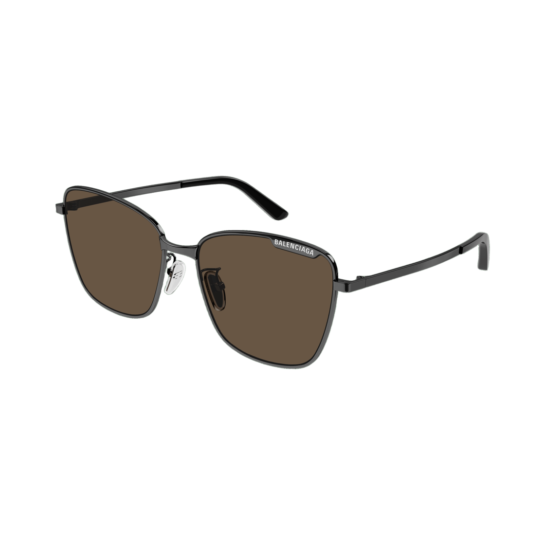 발렌시아가 스퀘어 프레임 메탈 선글라스 건메탈 브라운(Balenciaga Square Frame Metal Sunglasses Gunmetal Brown) - 1