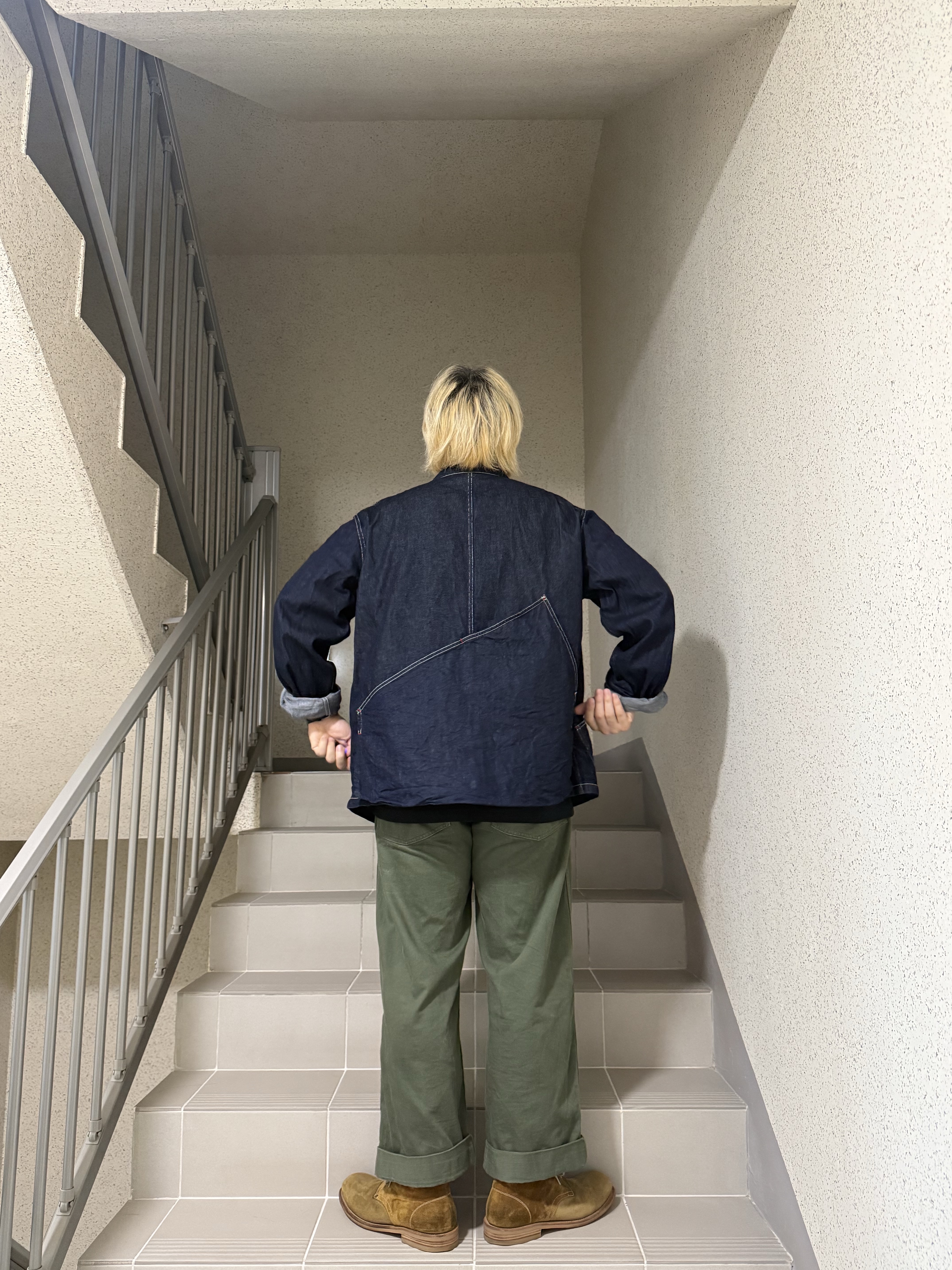 Kapital 11.5 oz. Denim & 8 oz. Denim Apple Man Coverall Indigo 착용 스타일 - 5
