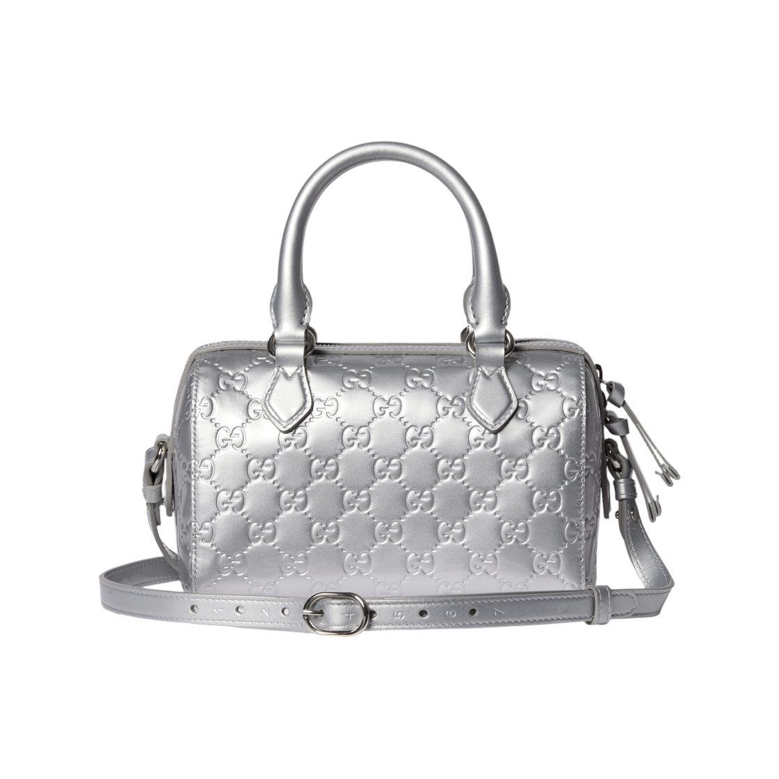 구찌 GG 엠블럼 스몰 보스턴 백 실버(Gucci GG Emblem Small Boston Bag Silver) - 3