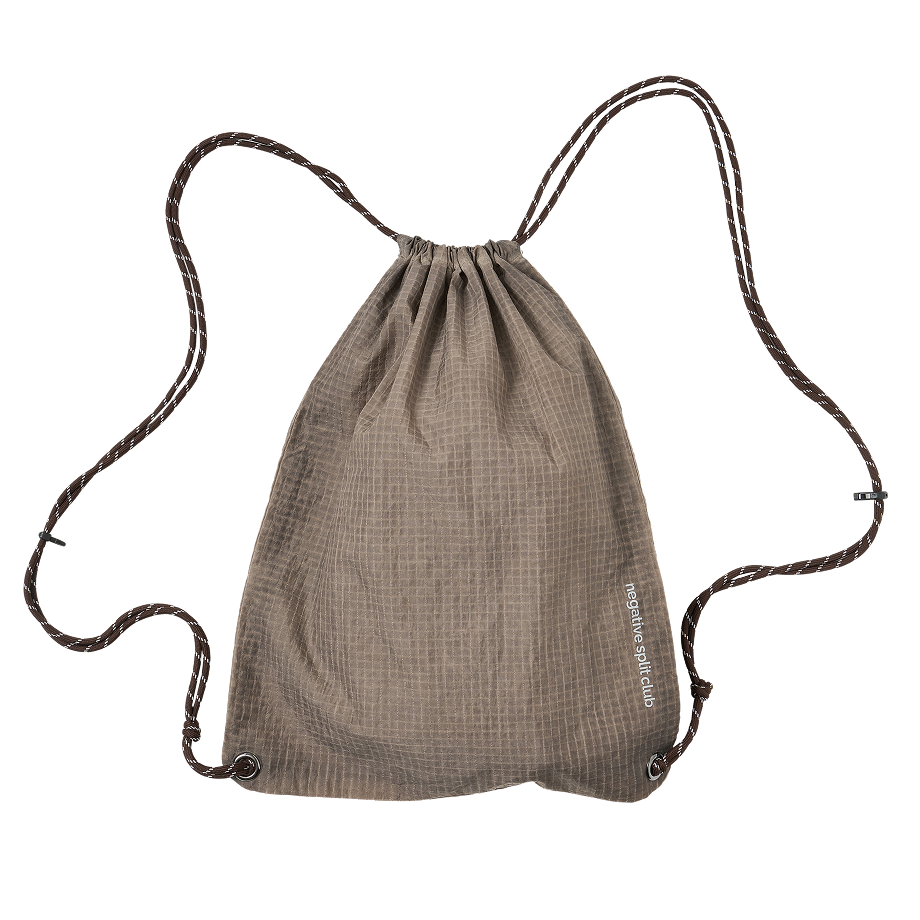 25FWABG01BR negative split club Luna Washed Gym Sack Brown