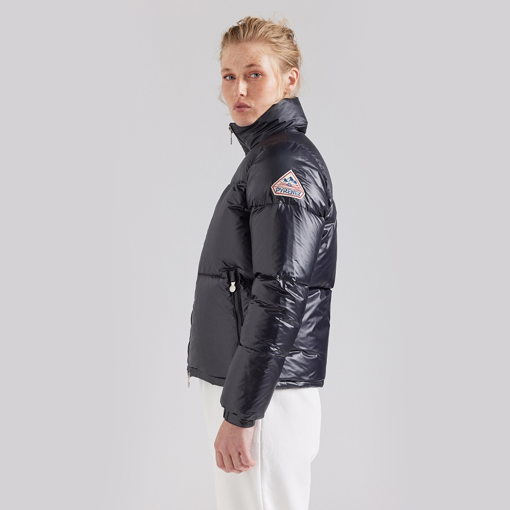피레넥스 (24FW) 골딘 숏 앤 샤이니 다운 자켓 - 블랙(Pyrenex (24FW) GOLDIN Short and Shiny Down Jacket - Black) - 4
