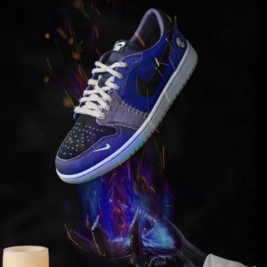 Jordan 1 x Zion Williamson Retro Low OG Regency Purple and Dark Raisin 착용 스타일