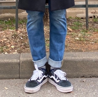 Vans ComfyCush Old Skool Black True white 착용 스타일