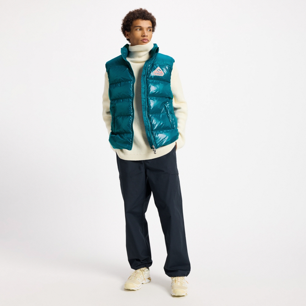 피레넥스 존 유니섹스 슬리브리스 다운 자켓 - 딥 라곤(Pyrenex JOHN Unisex Sleeveless Down Jacket - Deep Lagoon) - 2