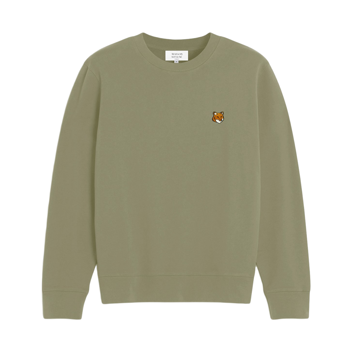 메종 키츠네 폭스 헤드 레귤러 스웨트셔츠 로렐 그린(Maison Kitsune Fox Head Regular Sweatshirt Laurel Green) - 1