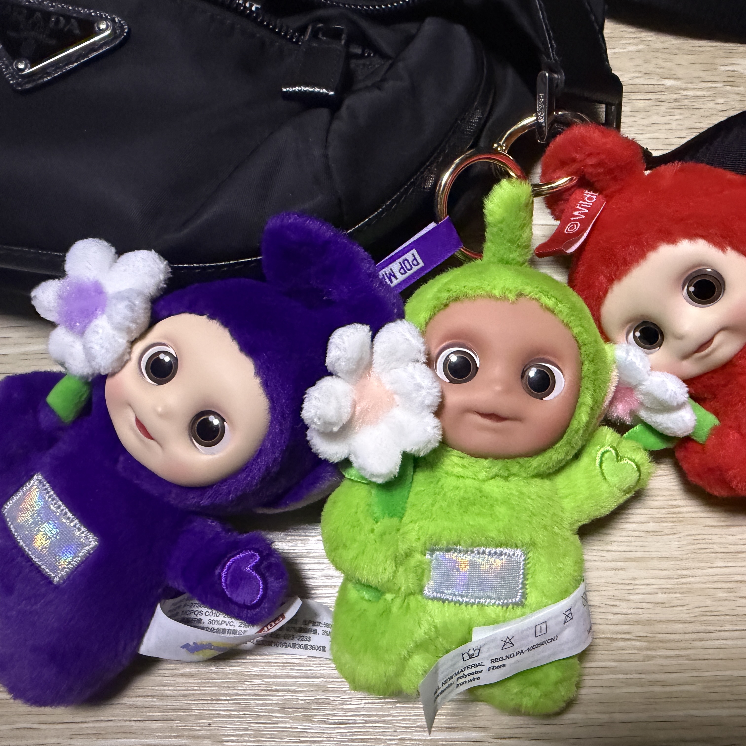 Pop Mart Teletubbies Say Hello Series Figures Sealed Case Tinky Winky's Chill Flower (Opened Case) 착용 스타일