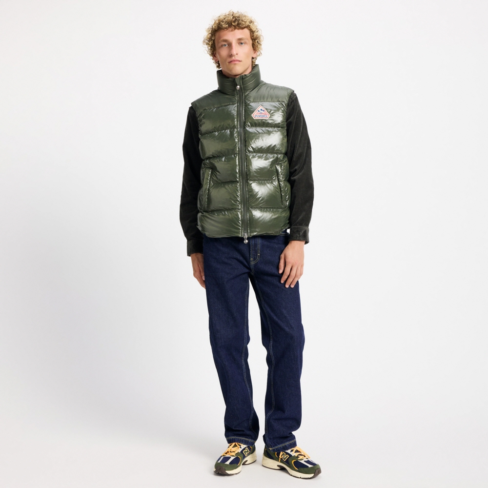 피레넥스 존 유니섹스 슬리브리스 다운 자켓 - 딥 카키(Pyrenex JOHN Unisex Sleeveless Down Jacket - Deep Khaki) - 2