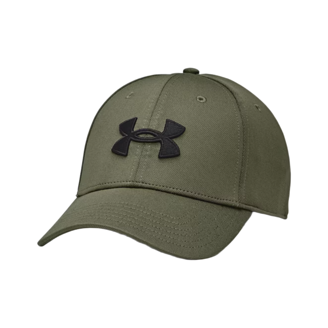 1376700-390 Under Armour UA Blitzing Low Stretch Fit Cap Marine OD Green Black