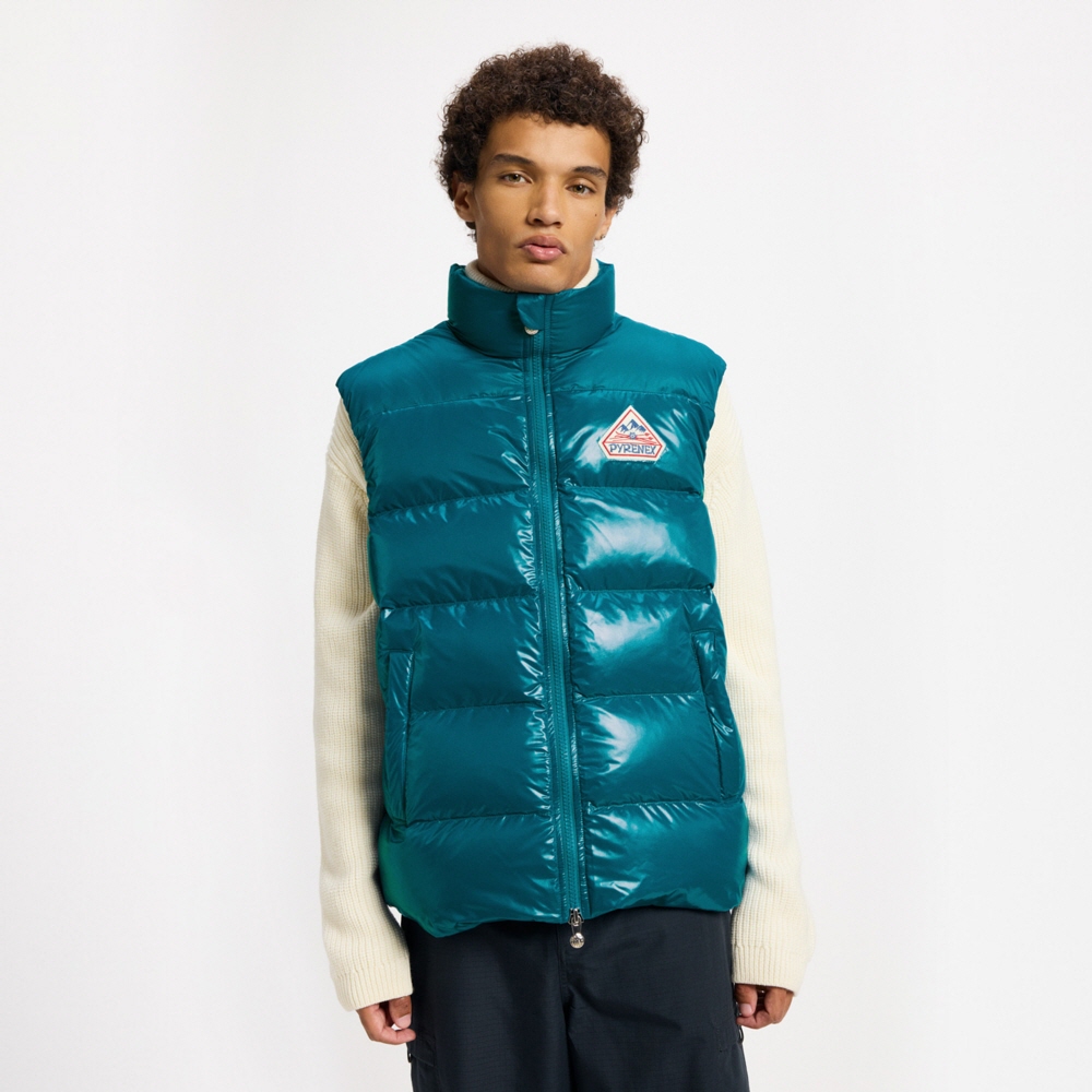 피레넥스 존 유니섹스 슬리브리스 다운 자켓 - 딥 라곤(Pyrenex JOHN Unisex Sleeveless Down Jacket - Deep Lagoon) - 4