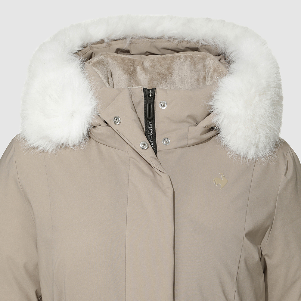 르꼬끄 스포르티브 여성 레귤러핏 롱 구스 다운 자켓 - 베이지 QQ422ODJN2(le coq sportif Women's Slim-Fit Belted Long Goose Down Jacket Dark Beige) - 6